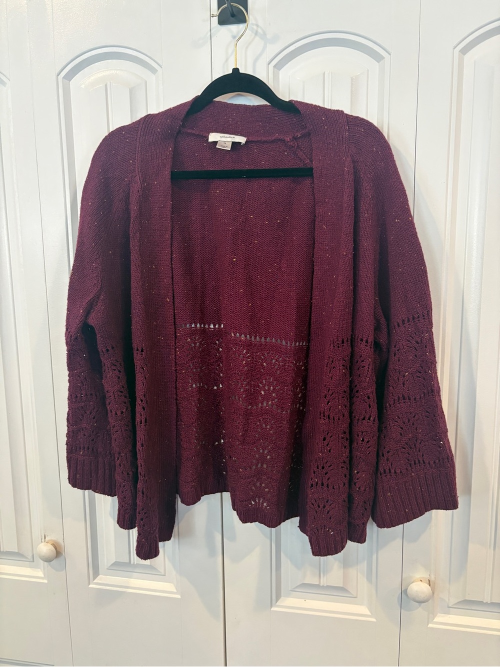CJ banks purple cardigan size 1X